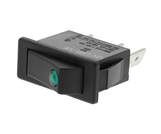 63-4742-18　Arcolectric Illuminated Single Pole Single Throw (SPST) ，Latching Rocker Switch Panel Mount　C5503PLLAB
