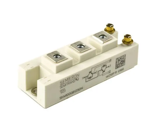 63-4806-04　SemikronSKM100GB125DN, SEMITRANS 2, N通道双半桥IGBT模块，最大100 A, 1200 V,面板安装　SKM100GB125DN
