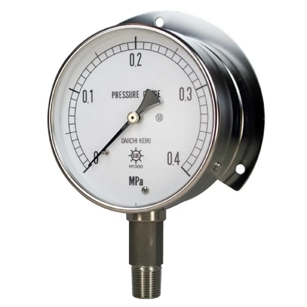 68-0837-39　UST All Stainless Steel Pressure Gauge 0.05MPA 75 φR 3/8　UST-BUR38-75X0.05MPA