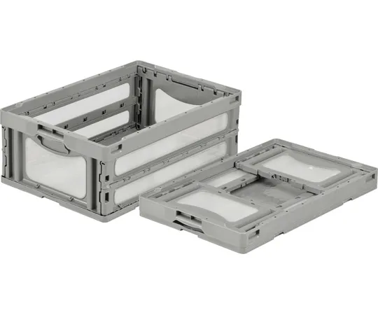 67-7113-20　Folding Container O-55B Light Gray/Transparent　55909000GL802TM