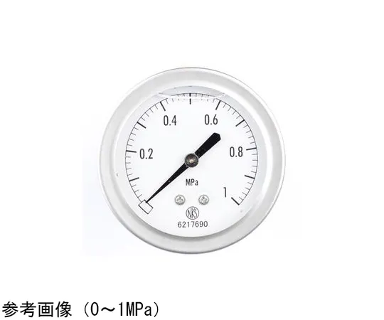 65-4325-01-20　Pressure Gauge with Glycerin (60Φ) with 0.16 MPa with Inspection Certificate　GV55-123