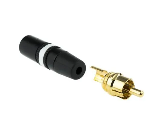 63-4799-45　Neutrik黑色，白色RCA插头，镀金触点，1A　NYS373-9