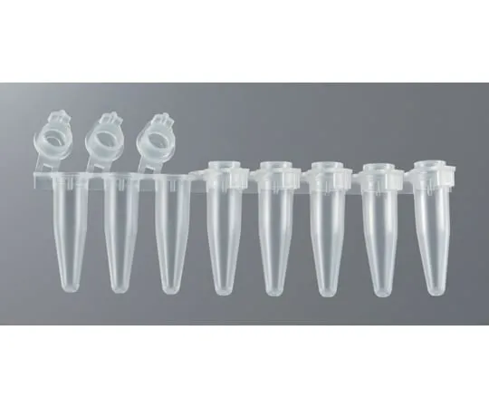 67-3044-55　8-Strip tube with PCR Cap 0.2 mL Flat Cap 125 Pieces　T320-2N