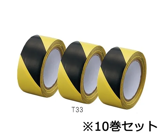 3-6672-51　［已停用］线条磁带宽度48 mm x长度33 m黄色/黑色10卷　T33x10