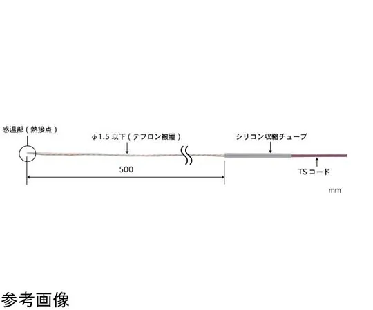 65-3530-56　Air Temperature Sensor AT Series -50~200°C Sensor Shape: Teflon Coated Wire E Type　AT-10E-050-0-TS1-ASP