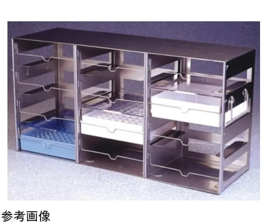 65-5642-12　Freezer Rack for CryoBoxes (Vertical Type) 4 Racks 140 x 143 x 225 mm　5036-0004