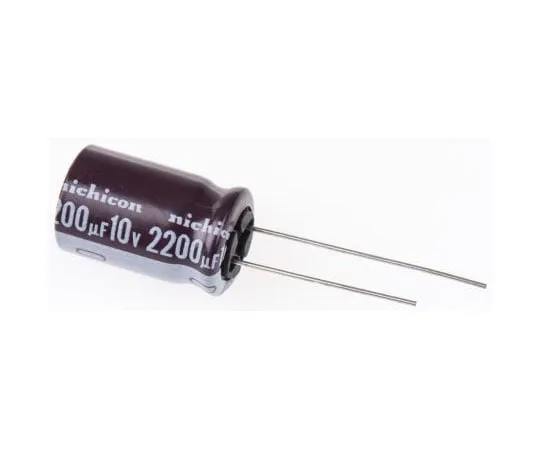 63-4845-54　Nichicon 2200μF10V直流铝电解电容器，通孔12.5 (Dia。)x 20 mm+105°12.5 mm 5 mm　UPS1A222MHD