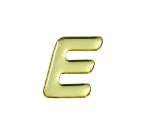 61-7426-96 金色字元E 35公厘x 1公厘 GM35-E