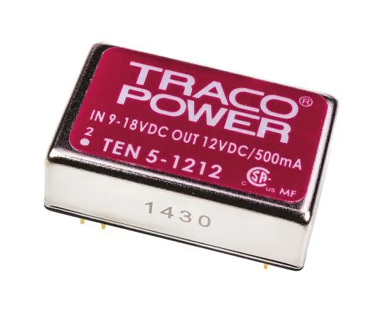 63-4754-73　TRACOPOWER 10 5 6 W隔离直流-直流换流孔，电压在9→18 V直流，电压在12 V直流　TEN 5-1212