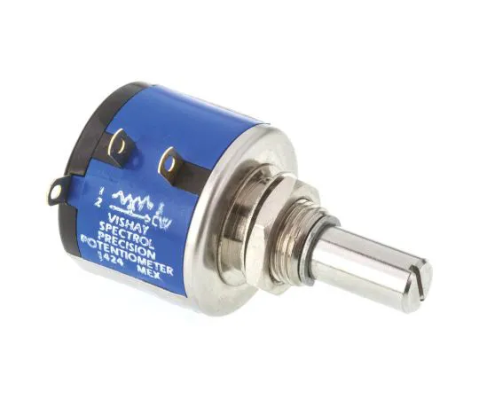 63-4800-34　Vishay 534系列线绕式电位器，直径6.35毫米。轴10转，100Ω，±5%，2 W,±20 ppm/°C,面板安装　534B1101JL