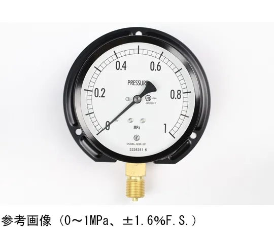 65-4287-06-20　Normal Pressure Gauge (Φ100) Vertical B Frame with 0.16 MPa Inspection Certificate　AE20-231