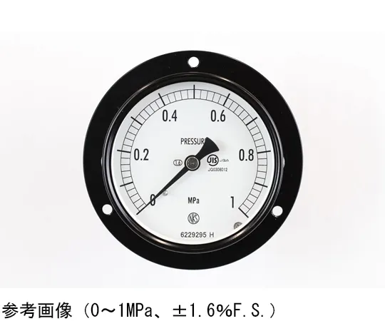 65-4275-49　Normal Pressure Gauge (Φ75) Embedded D Frame (Mounting Hole) 0.06 MPa　AC15-271