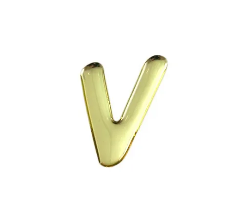 61-7427-14 金色字元V 35公厘x 1公厘 GM35-V
