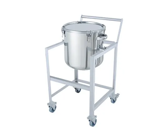 64-5067-93　Stainless Steel Plate Type Clip-on Sealed Container 35L with Stand (with handle and lid)　DT-CTH-ASCC-36