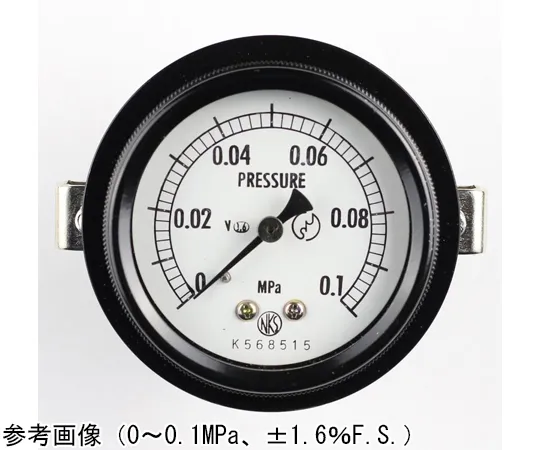 65-4293-61　Sealed Pressure Gauge (60Φ) Embedded D Frame (Mounting Bracket) for Vibration Resistance 0.1 MPa　BA15-121