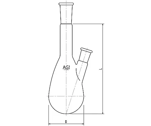 61-3624-96　［已停用］侧臂Kjeldahl烧瓶50mL 15/25·15/25　3214-050-1L1L
