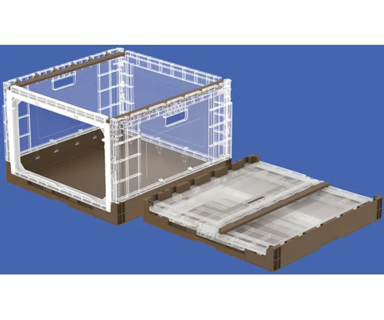 67-7101-74　Container Rack EP89B (Without Short Side Door) Transparent/Brown　56143000TMBR