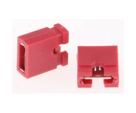 63-4746-19　RS Pro Shorting Link Female Straight Red Open Top 2 Way 1 Row 2.54 mm Pitch　251-8698