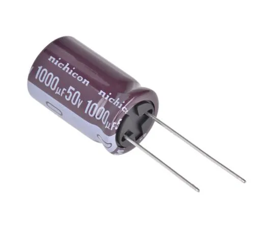 63-4845-93　尼希康1000μF50V直流铝电解电容器，通孔16 (Dia。)x 25 mm+105°16 mm 7.5mm　UPS1H102MHD