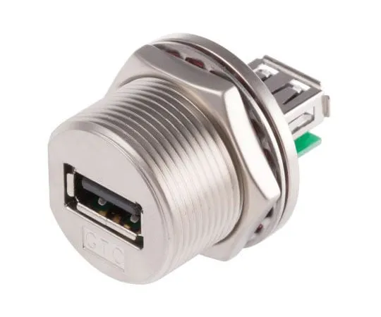 63-4666-55　RS PRO,直板，面板安装，插座A型USB连接器　122-3021