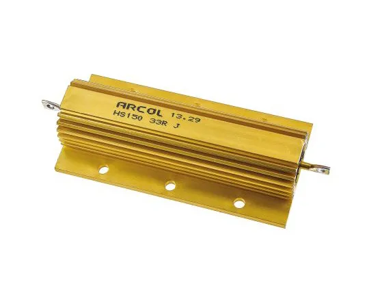 63-4758-82　ArcolHS150系列铝合金厚板轴向线材贴装电阻，33Ω±5% 150W　HS150 33R J