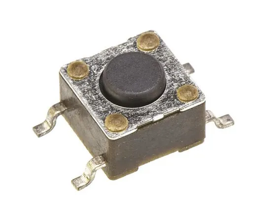 63-4815-54　黑色按钮触感开关，单杆单抛 (SPST) 50 mA@12 V ac 0.7毫米表面贴装　2-1437565-7