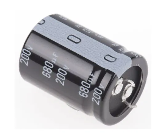 63-4845-38　尼希康680μF200V直流铝电解电容器，通孔25 (Dia。)x 35 mm+105°25 mm 10 mm　LGU2D681MELA