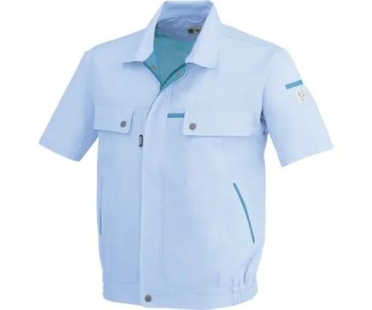 65-8357-92 Short Sleeve Blouson Sax 3L 1551-42-3L