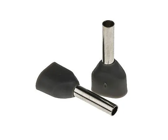 63-4717-95　RS PRO绝缘压紧靴带铁，8mm针长，1.8mm针直径，2x0.75mm2线材尺寸，灰色　184-9654