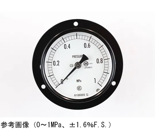 65-4275-22　Normal Pressure Gauge (Φ75) Embedded D Frame (Mounting Hole) 0.16 MPa　AC15-233