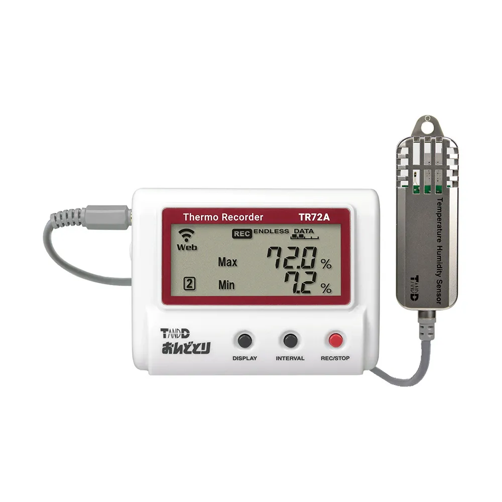4-1098-01-23　［Discontinued］Temperature and Humidity Data Logger (Wireless LAN Type) with Calibration Certificate (express service)　TR72A-S