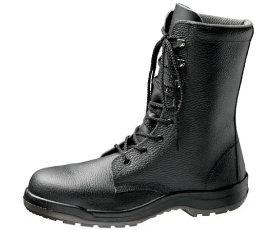 67-3123-95　JIS Certified Wide Resin Toecap Anti-Slip Safety Shoes Long Top Black 24.0 cm　CJ030-24.0