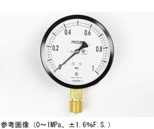 65-4285-11-20　Normal Pressure Gauge (Φ100) Vertical A Frame for Vibration Resistance with 0.1 MPa Inspection Certificate　AE20-141
