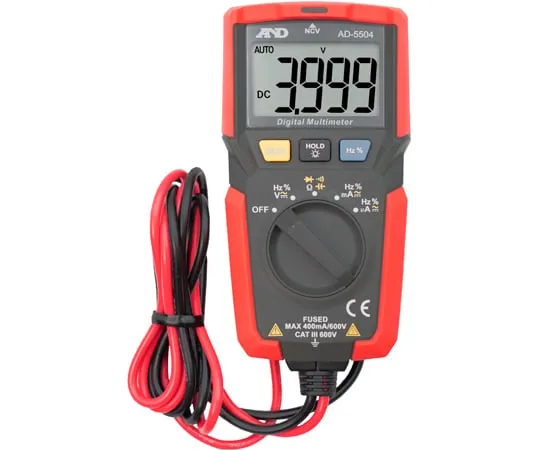 65-3904-48　Digital Multimeter with Test Lead Storage Space General (ISO) with Calibration (Inspection Report + Tresability System Diagram)　AD5504-00A00