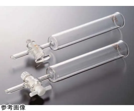 65-6861-62　Flat Bottom Chromatograph Tube with PTFE Cock, Inner 20 x 200　2434-01