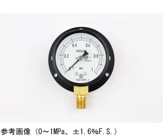 65-4270-52-20　Normal Pressure Gauge (Φ60) Vertical B Frame with 0.16 MPa with Inspection Certificate　AA10-271