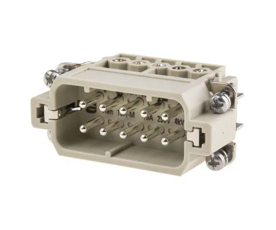 63-4717-13　汉A系列尺寸10 A面板安装连接器插口，男，10路，16A, 600 V　9200102612