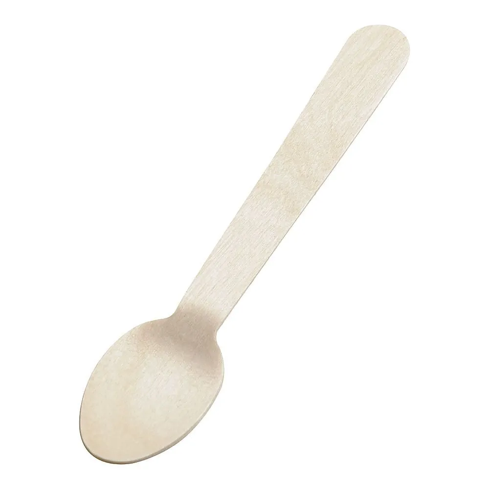 65-3874-75　Disposable Wooden Spoon (100 Pieces) 140 mm　WS-140