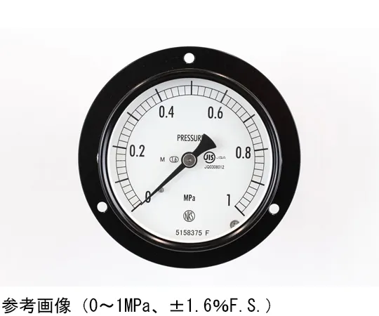 65-4274-93　Normal Pressure Gauge (Φ75) Embedded D Frame (Mounting Hole) for Steam 0.1 MPa　AC15-231