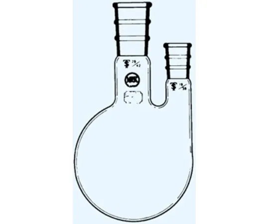 65-8669-07　Double-headed Flask 1000 mL Middle Tube, Side Tube 29/42, 15/25 Angle 5°　037-29180