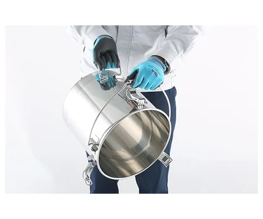 63-1207-46　Sealed Container with Hanging Lower Folding Handle (clip type/PTFE) 4L　CTBDF-PTFE-18