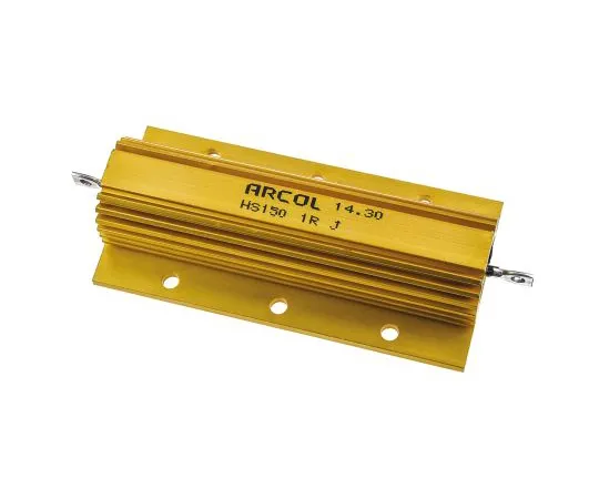 63-4758-75　ArcolHS150系列铝合金厚板轴向线材贴装电阻，1Ω±5% 150W　HS150 1R J