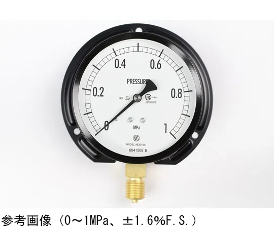 65-4287-44　Normal Pressure Gauge (Φ100) Vertical B Frame for Heat and Vibration Resistance 0.6 MPa　AE20-231