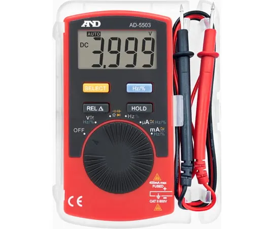 65-3904-46　Hard Case Digital Multimeter with Test Lead Storage　AD-5503