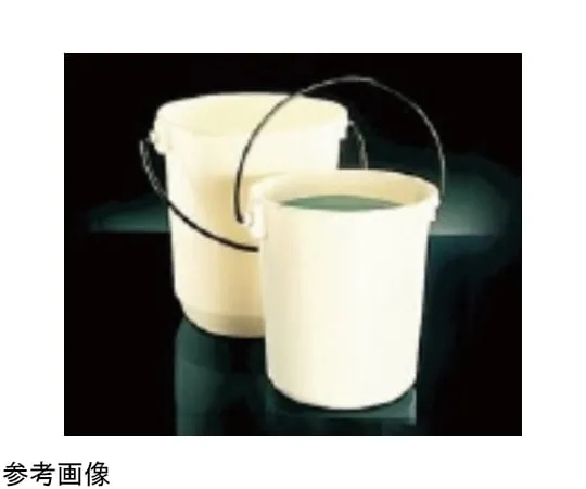 65-5643-63　［Discontinued］White Bucket (PP) 7.6 L 1 Box (Contains 6 Pieces x 1 Pack)　7012-0080