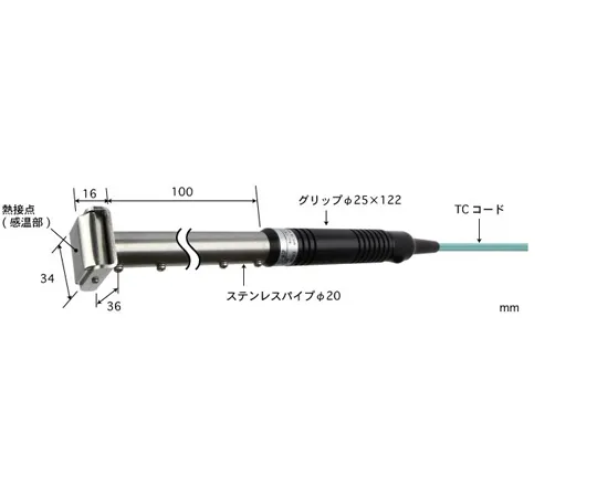 65-3529-26　High Temperature Durable Surface Temperature Sensor Model 619 -50~1200°C K Type Straight　619K-010-TC1-ASP
