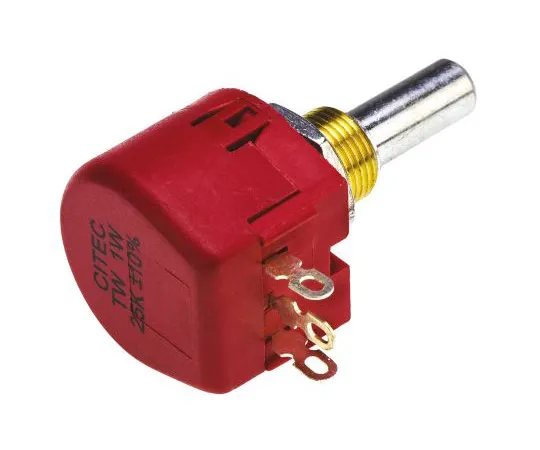 63-4837-37　TEConnectivity 1 Gang旋转缠绕电位器，直径6.35 mm。轴，25kΩ，±10%，1W,线性TW1253KA　TW1253KA