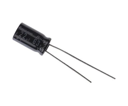 63-4721-67　Rubycon 22μF63V直流铝电解电容器，通孔6.3 (Dia。)x 11 mm+105°6.3 mm 2.5 mm　63YXF22M6.3X11