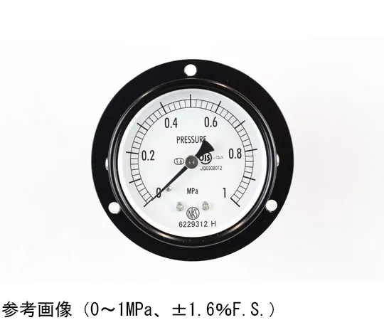 65-4272-44　Normal Pressure Gauge (Φ60) Recessed D Frame (Mounting Hole) -0.1~0.1 MPa　AA15-223