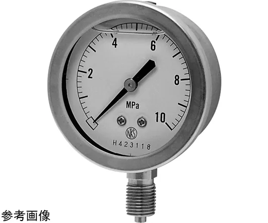 69-3941-15　φ100 Pressure Gage Pressure GV42 R1/2 A Frame with Glycerin　GV42-1930-0.1MPA